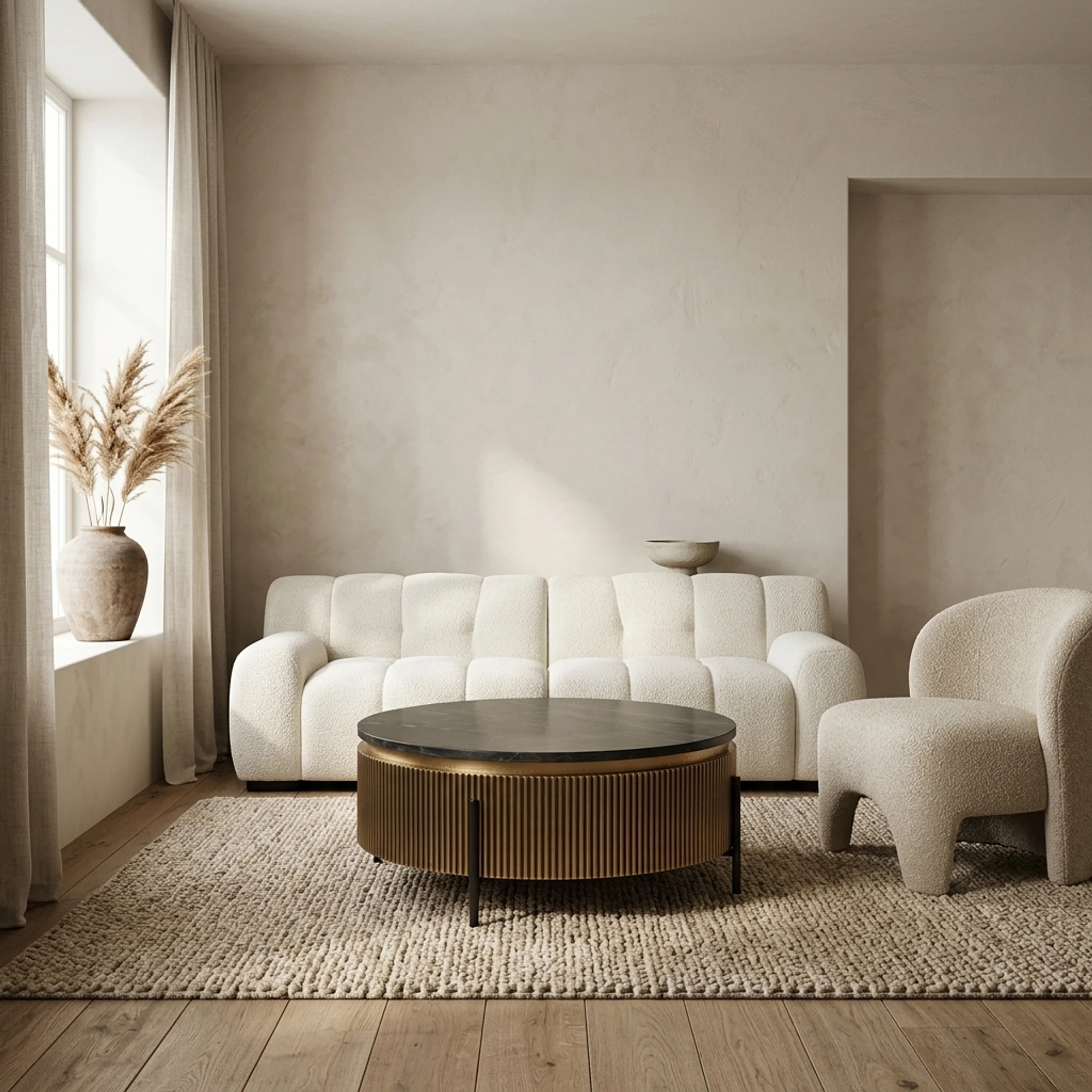Couchtisch Ironville gold 90Ø - Richmond Interiors