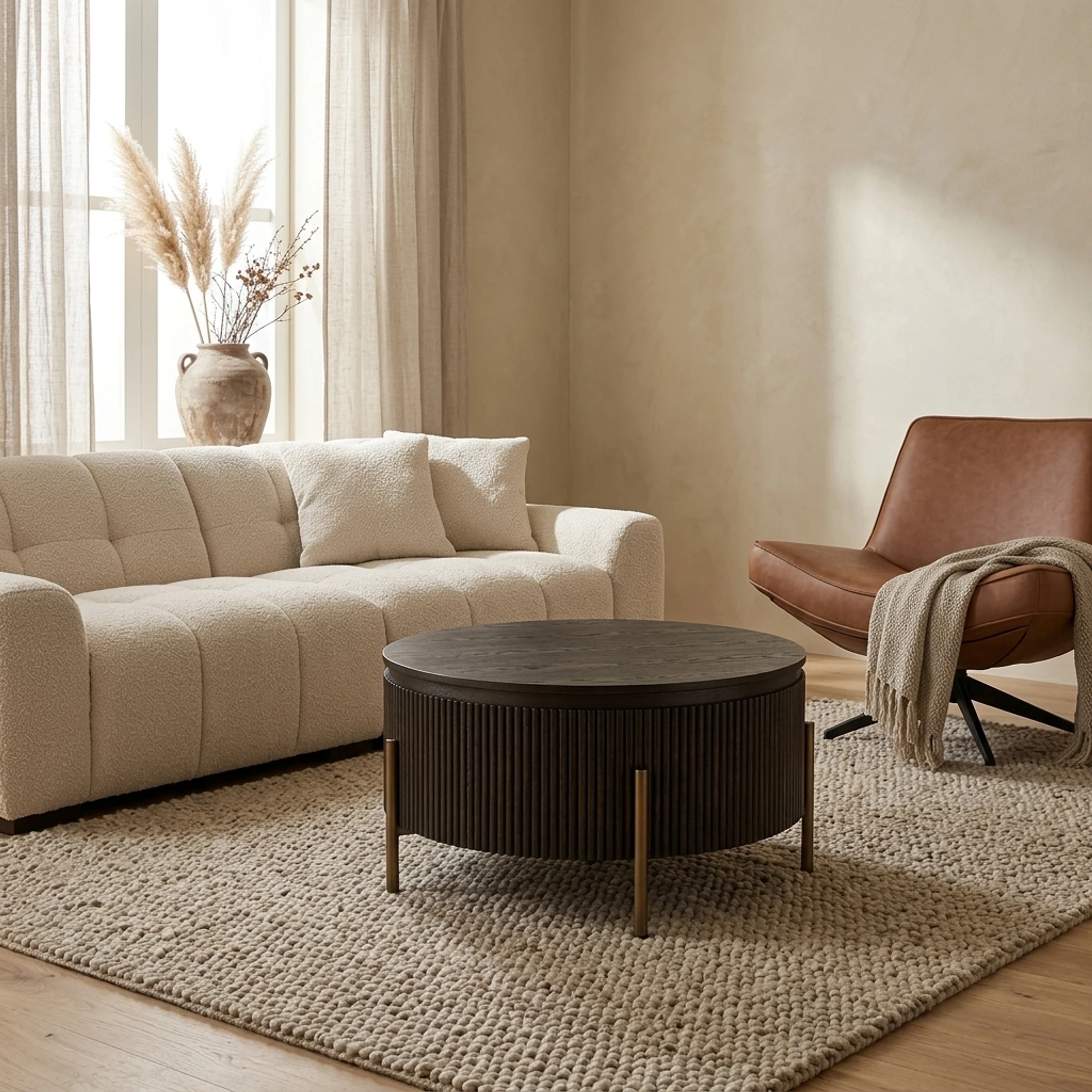 Couchtisch Luxor brown 95Ø - Richmond Interiors