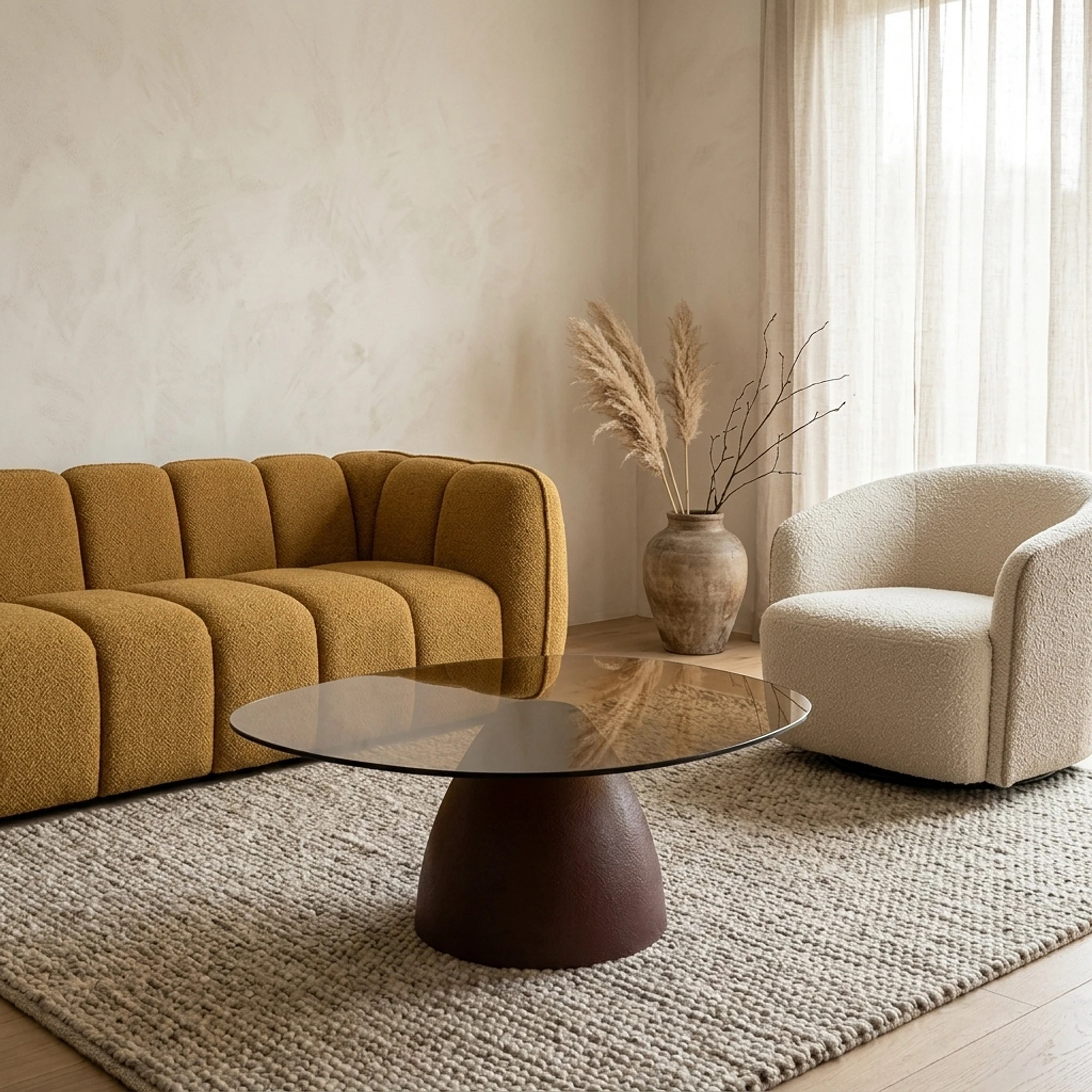 Couchtisch Mylon Burgundy 86cm - Brix