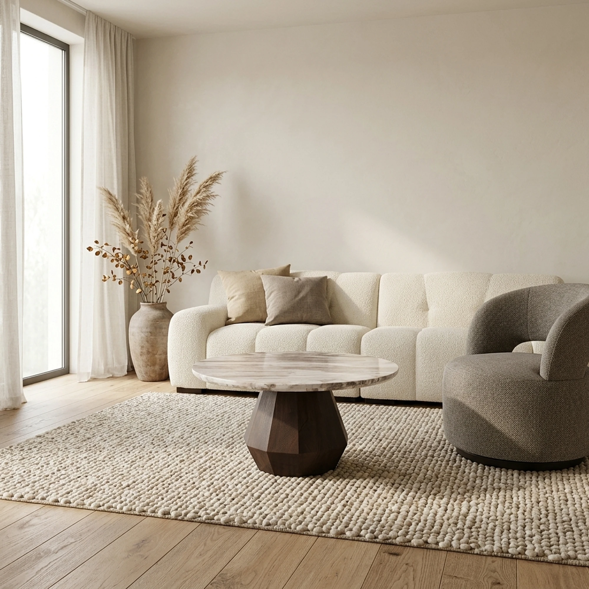 Salontafel Oberoy Blush beige 80Ø - Richmond Interiors