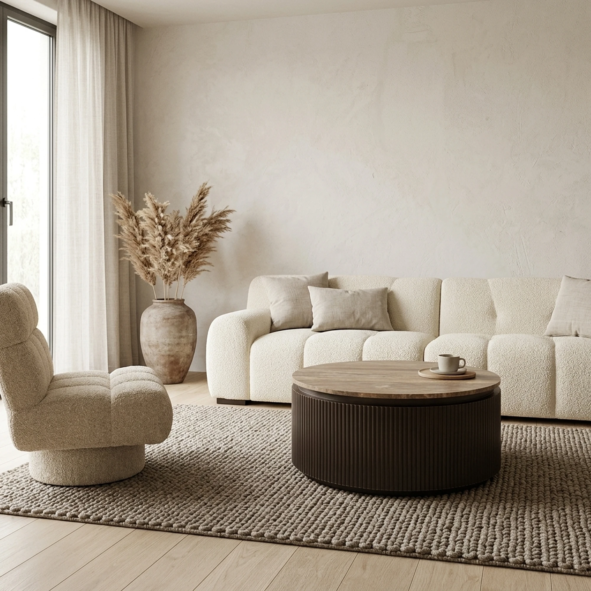 Coffee table Russo ash brown 90Ø - Richmond Interiors