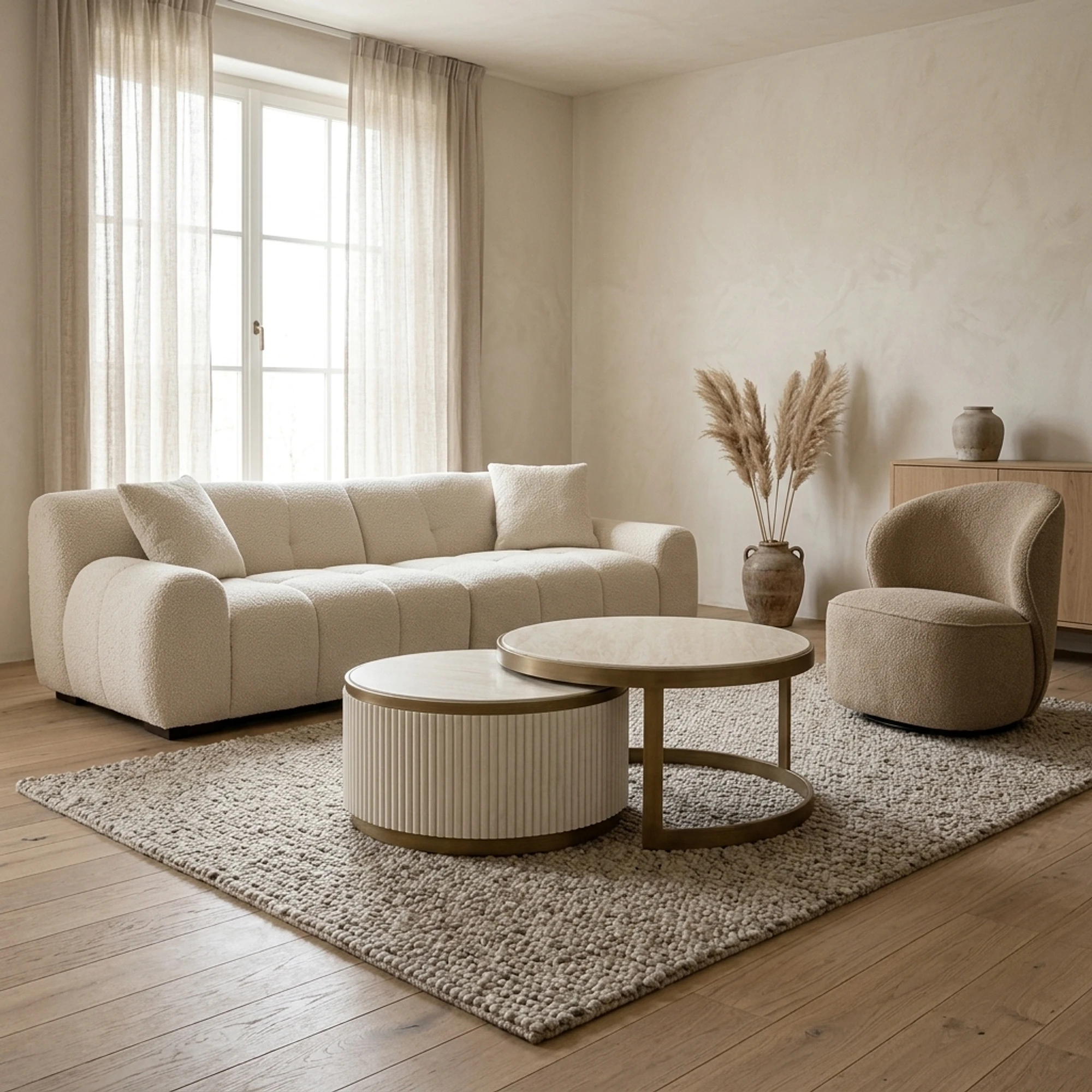 Salontafel Tivoli white (set van 2) - Richmond Interiors