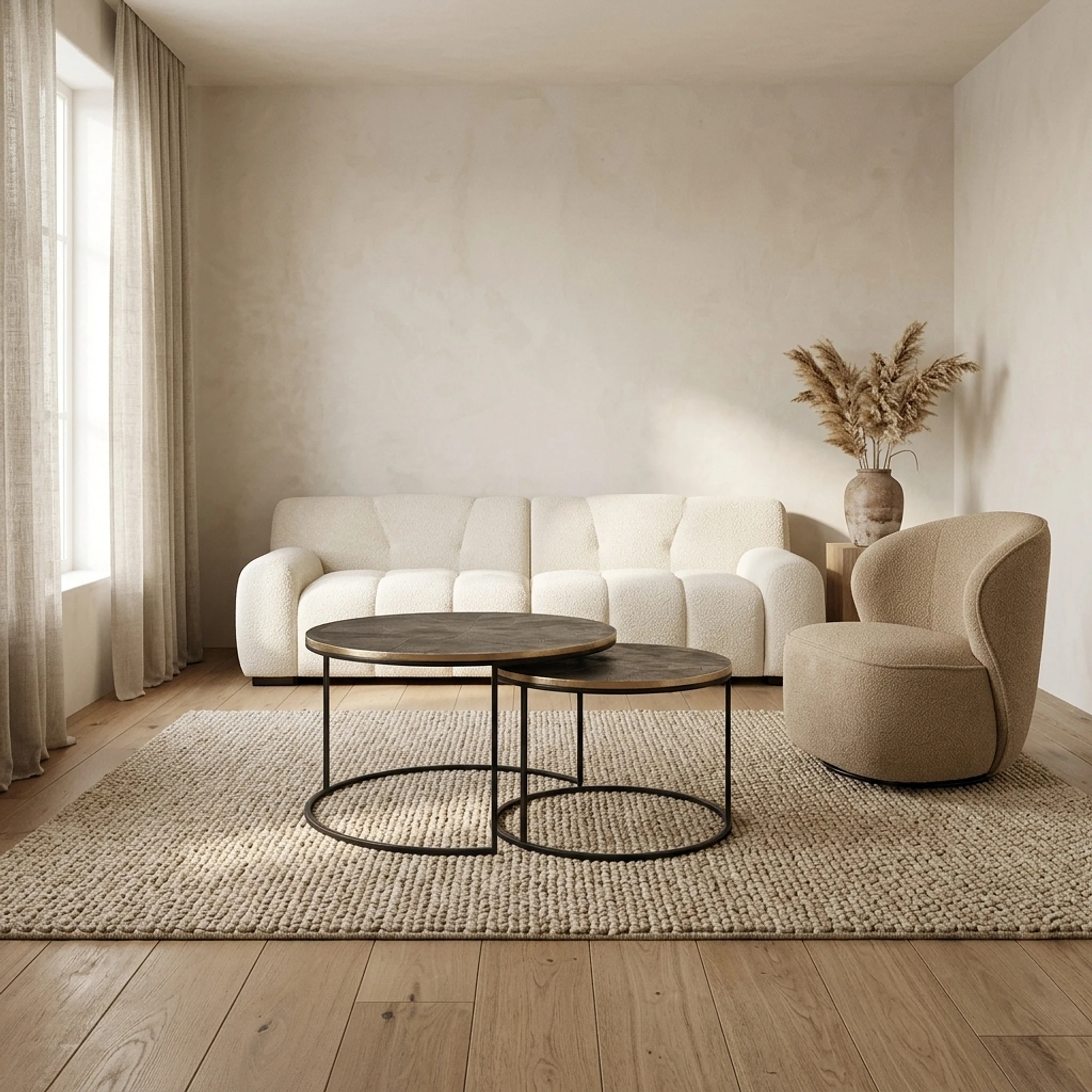 Couchtisch Tulum brushed gold (Set aus 2) - Richmond Interiors