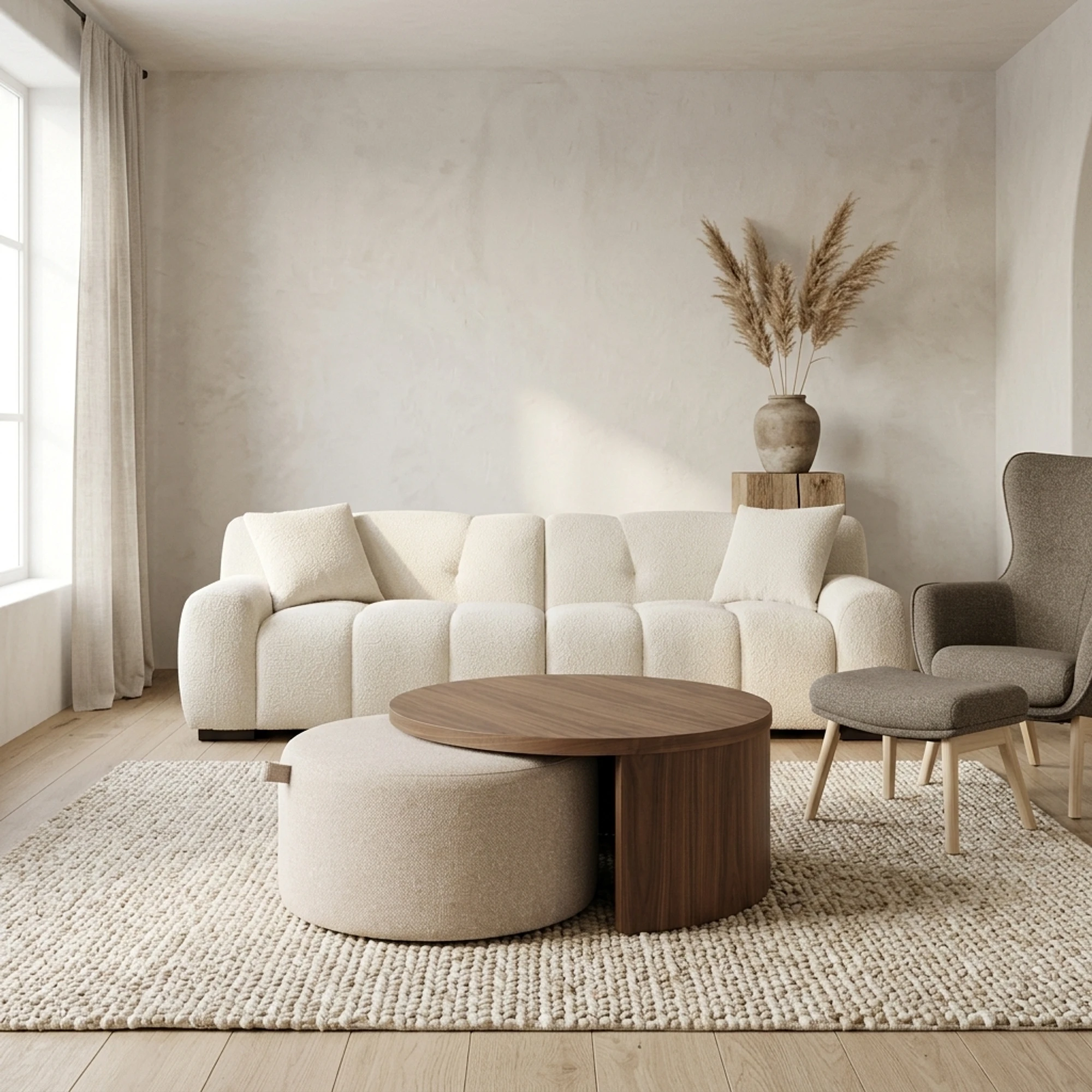 Coffee table Windsor walnut lodge desert flame retardant (set of 2) - Richmond Interiors