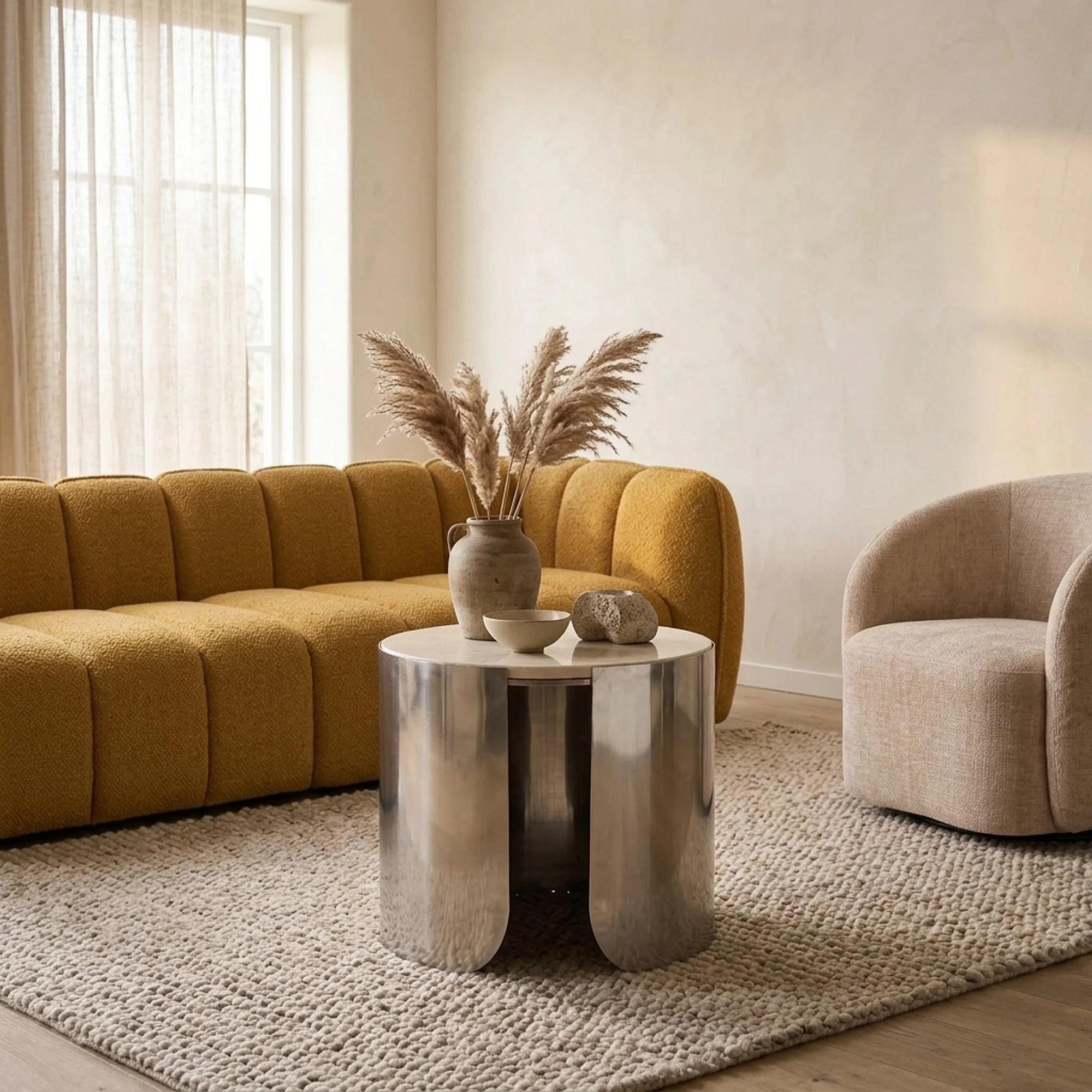 Salontafel Zeli Botticino marmer 45 cm - Starfurn