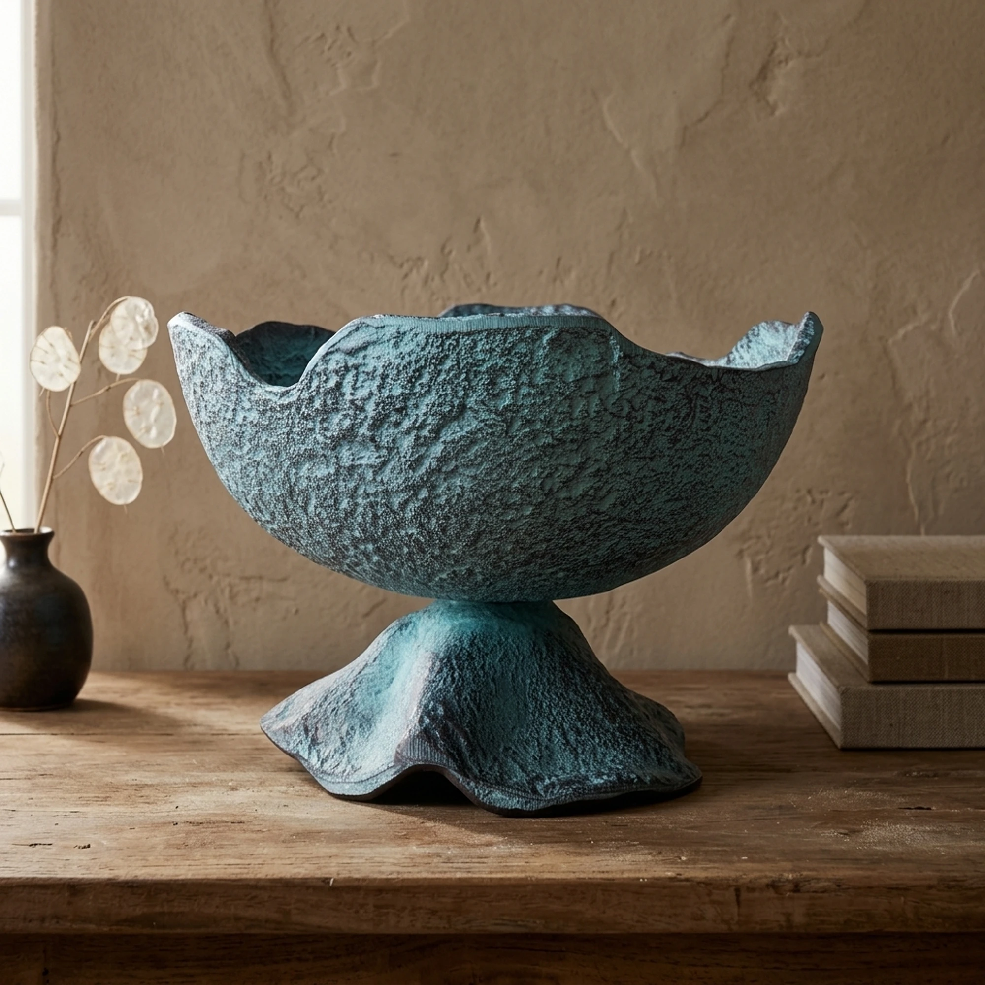 Schaal Decoratief Blauw Patina - Benoa