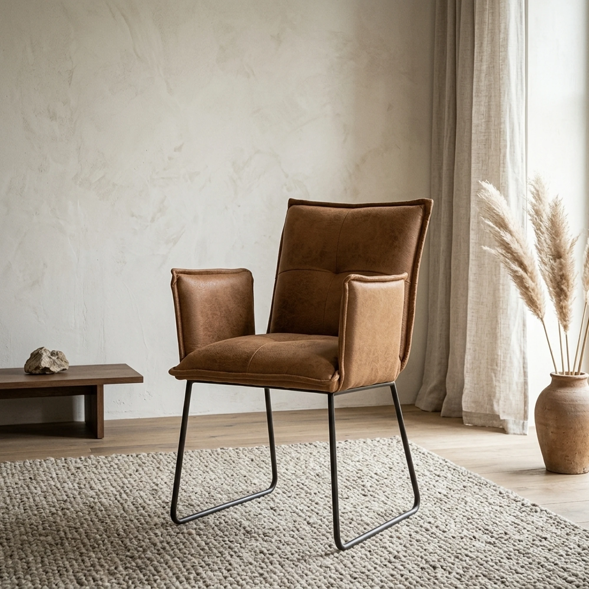 Seda Armchair - fabric Cherokee 8 cognac - Tower Living