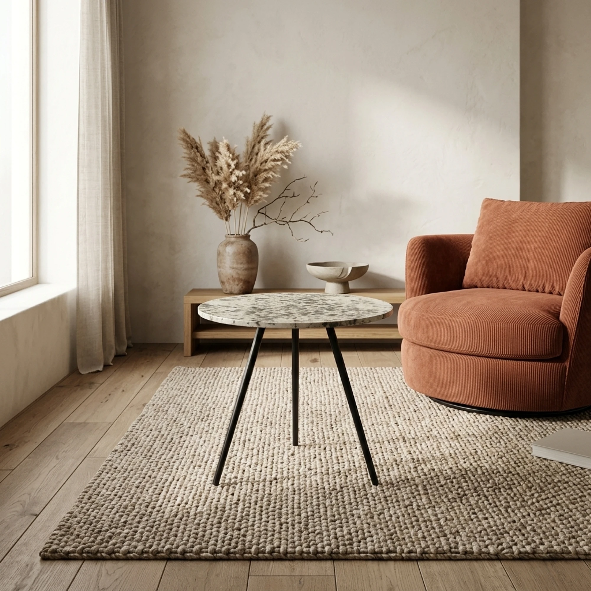 Side Table Copper Glass 38 - Benoa