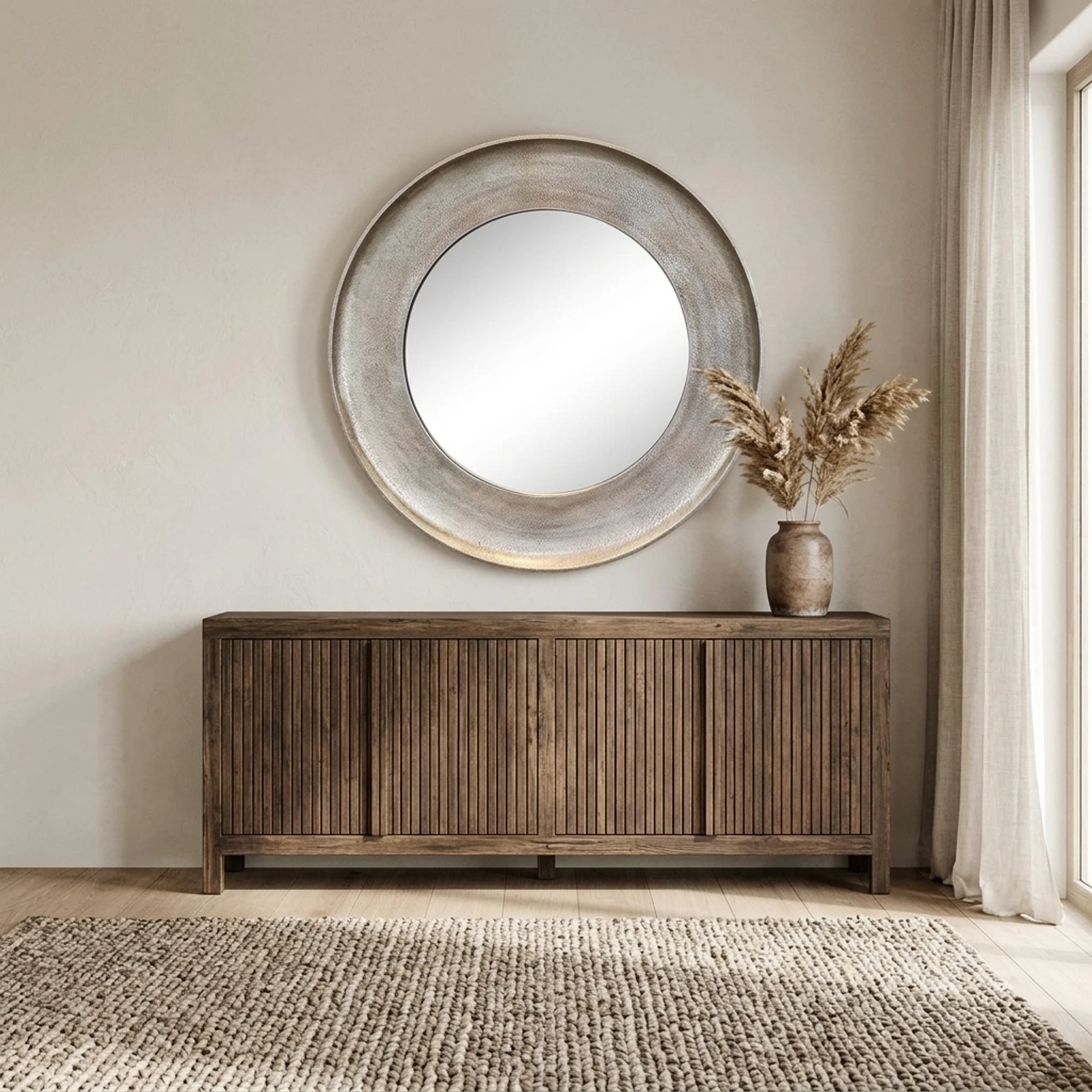 Round Gold Mirror Medium - Benoa