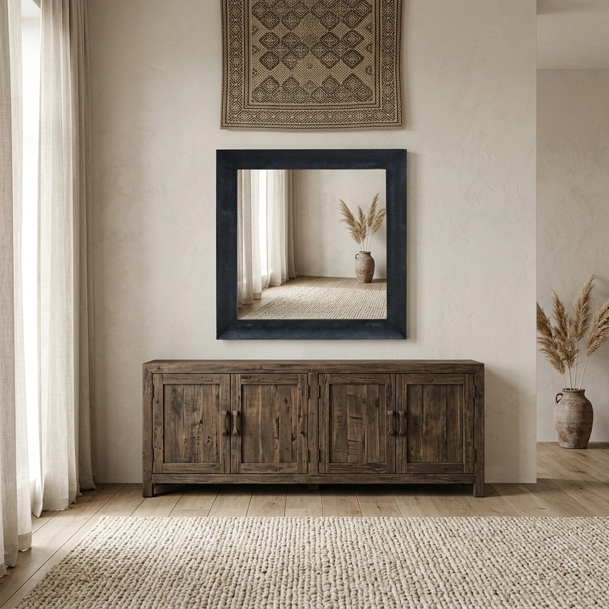 Mirror Square Black - Benoa