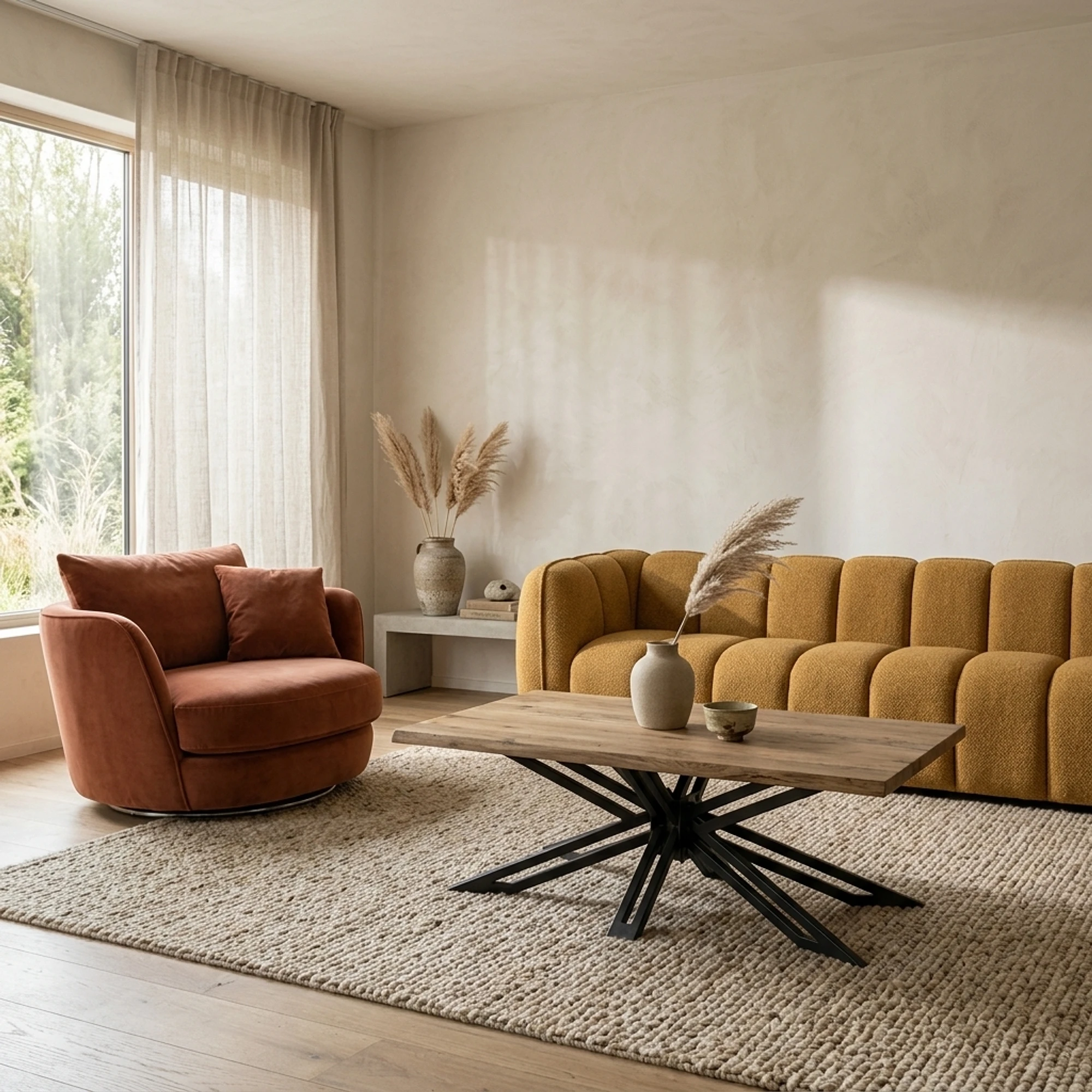 Coffee Table Spider Leg Yana 120-130 - Benoa