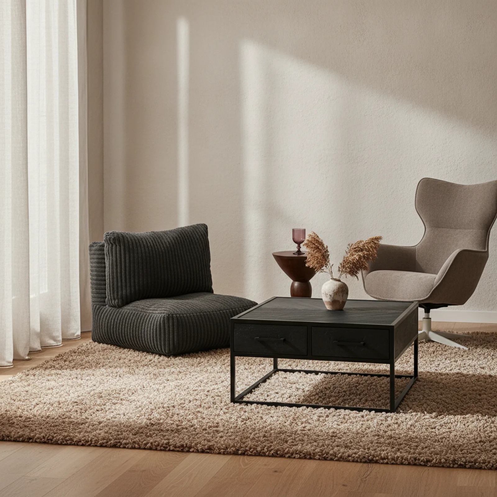MySofa Teddy Kissen Anthrazit 45 cm - MySofa