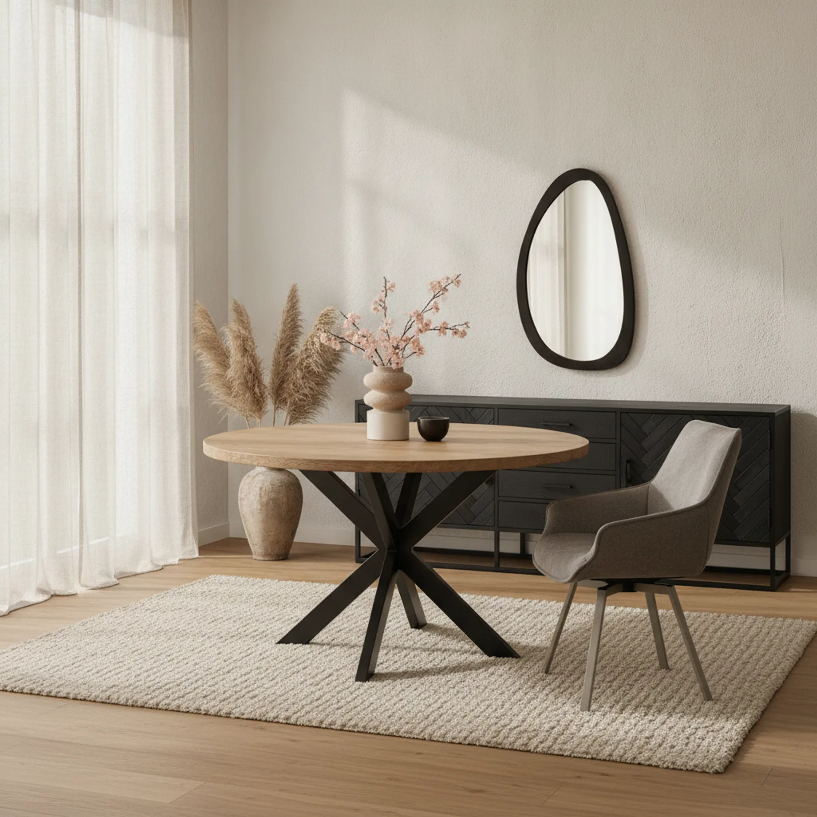 Boomstamtafel Dakota Mangohout Naturel 140 cm - Starfurn