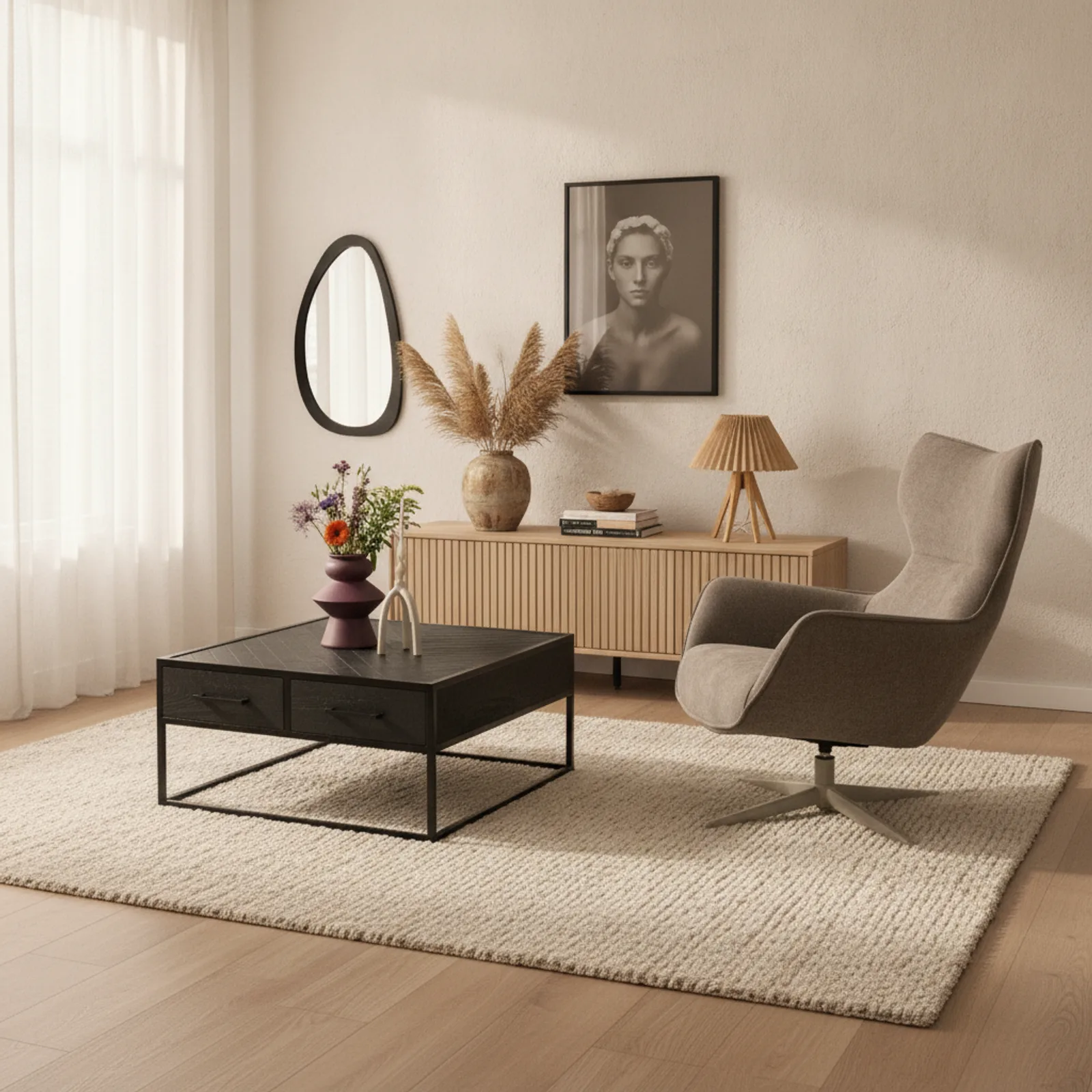TV-meubel Solana mangohout naturel 210 cm - Starfurn