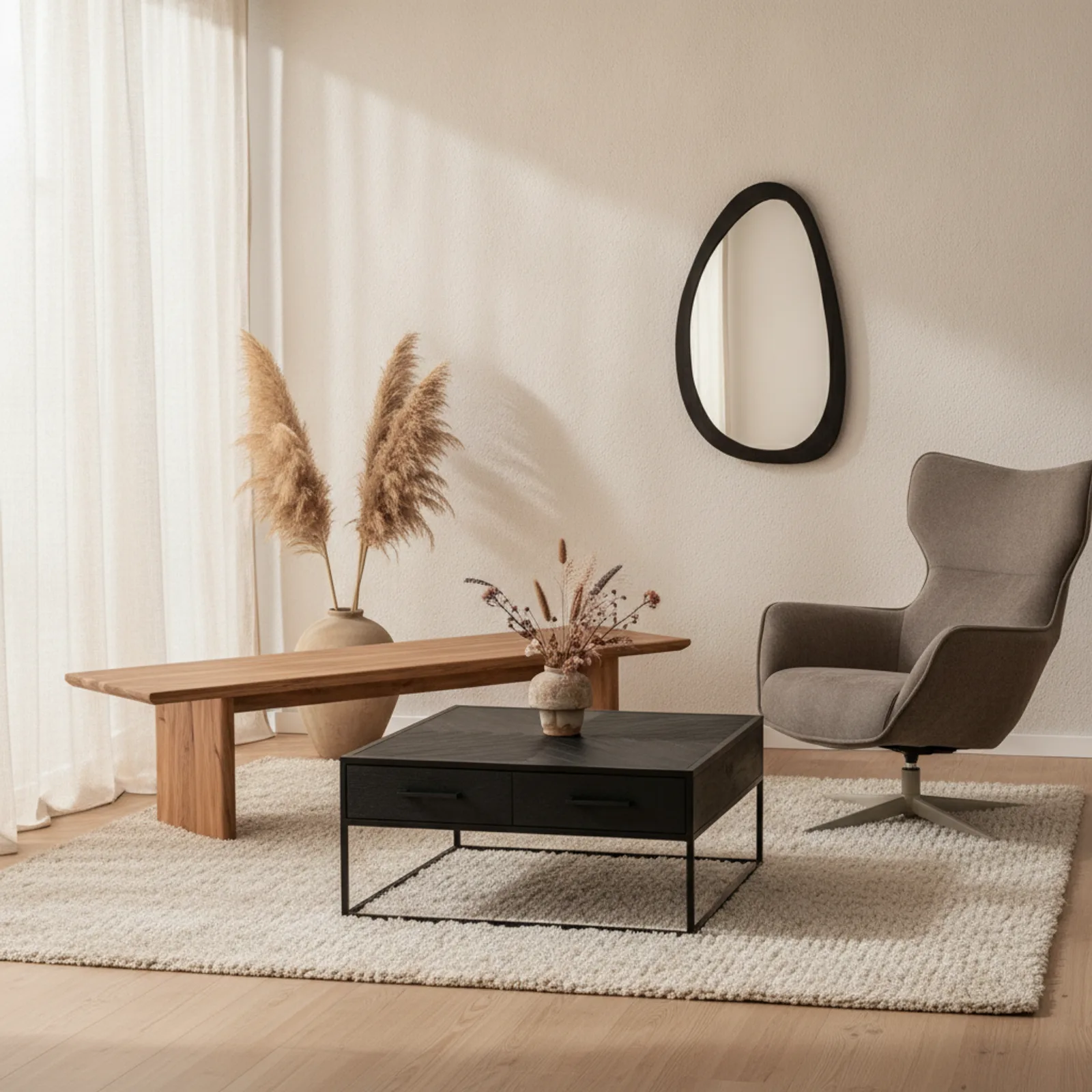 Eetkamerbank Tense Naturel Mangohout 280 cm - Starfurn