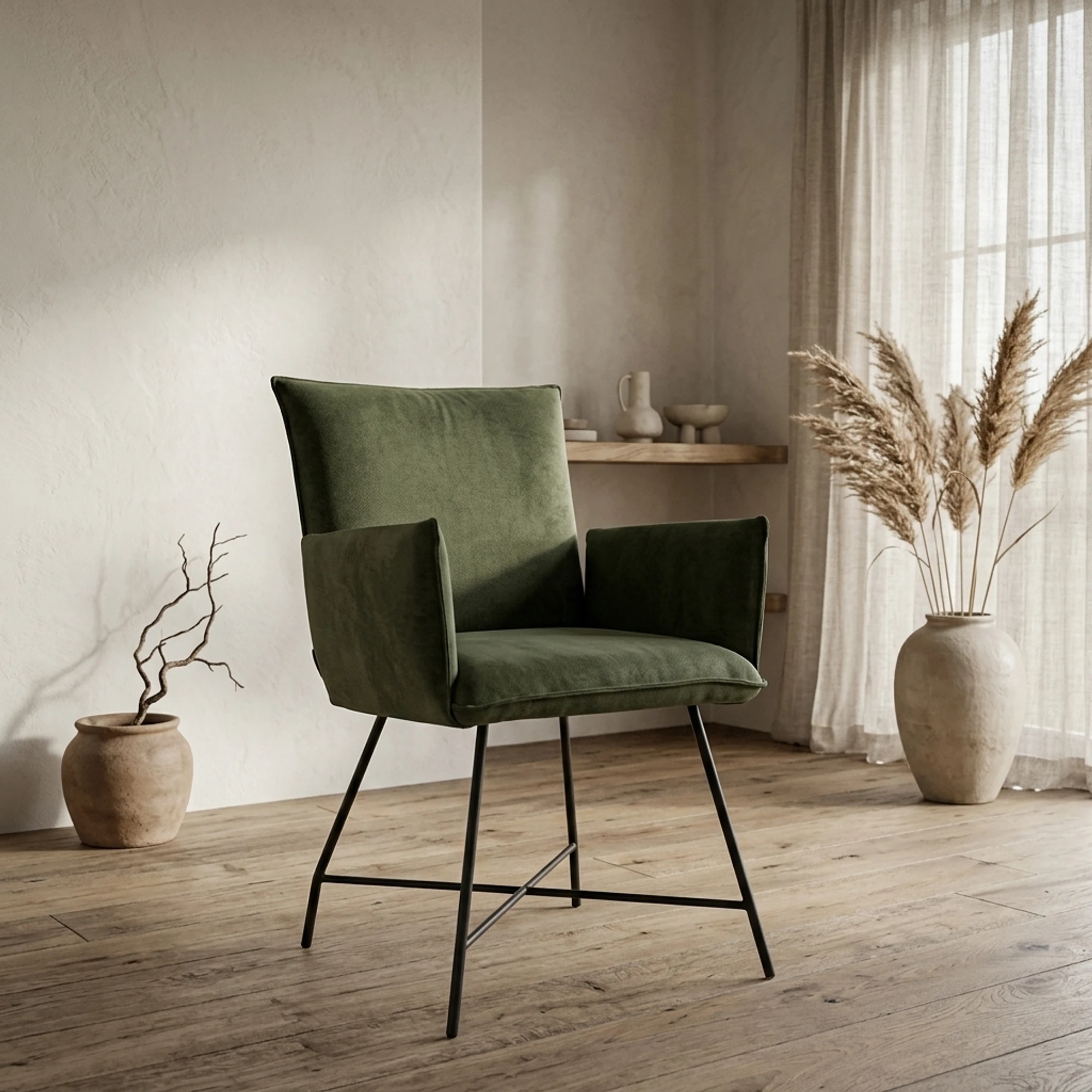 Trofa Armchair - fabric Amazon 17 green - Tower Living