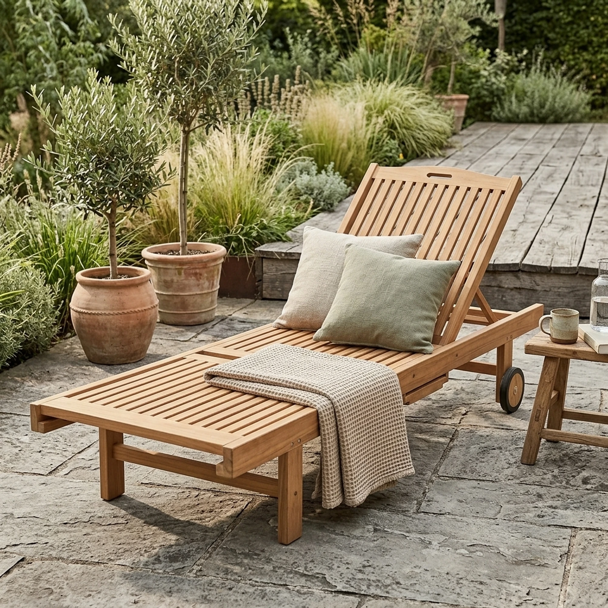 Tuin Ligstoel Teak - Benoa