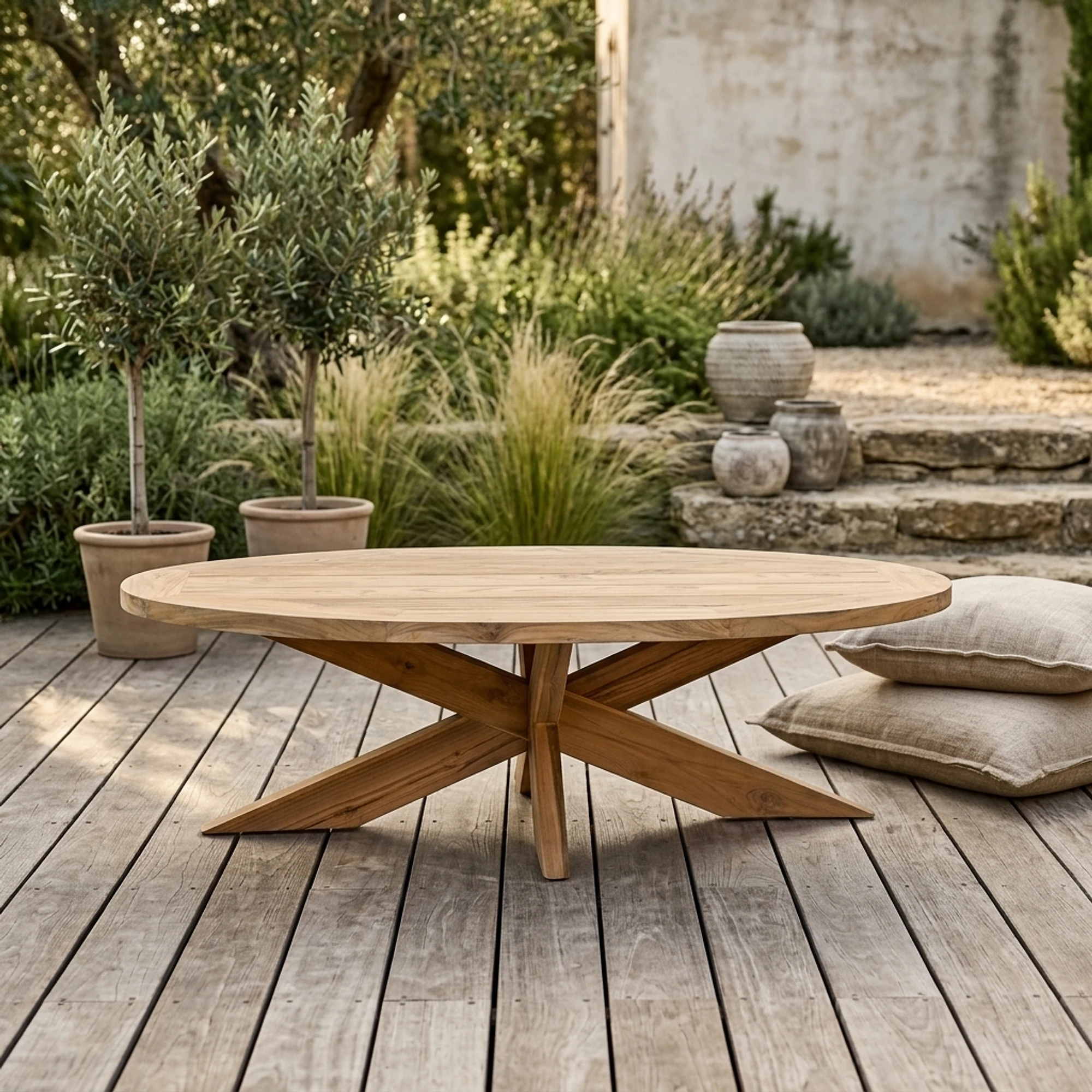 Garten-Couchtisch Negara Ellipse Teak - Benoa