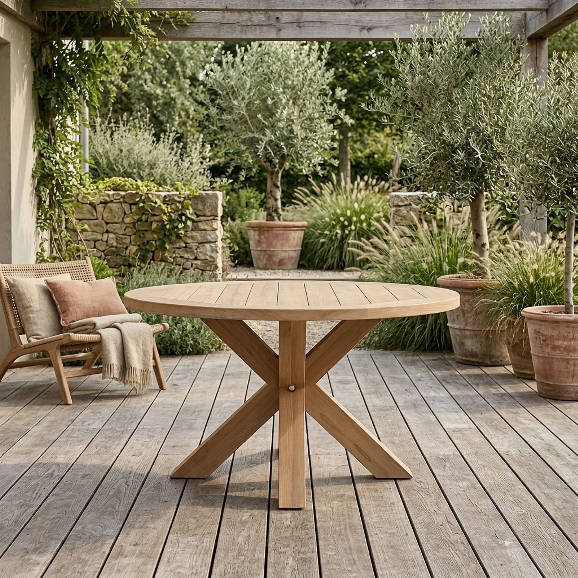 Gartentisch Teak rund - Benoa