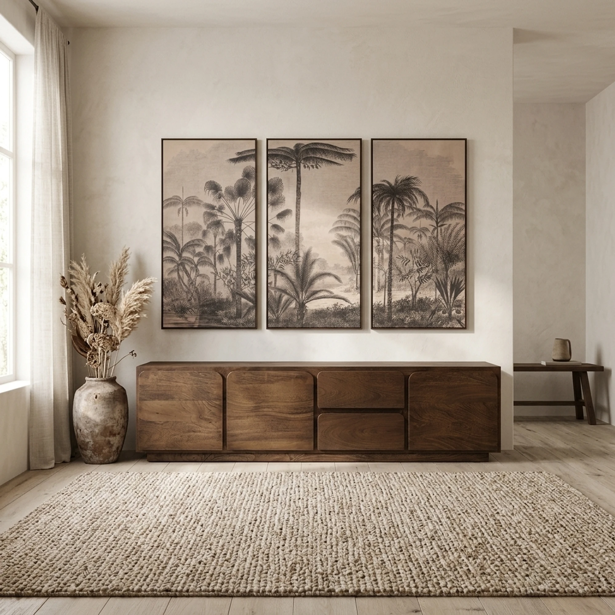 Sideboard TV 190 with 3 doors and 2 drawers, Mango Dark Malt - MySons