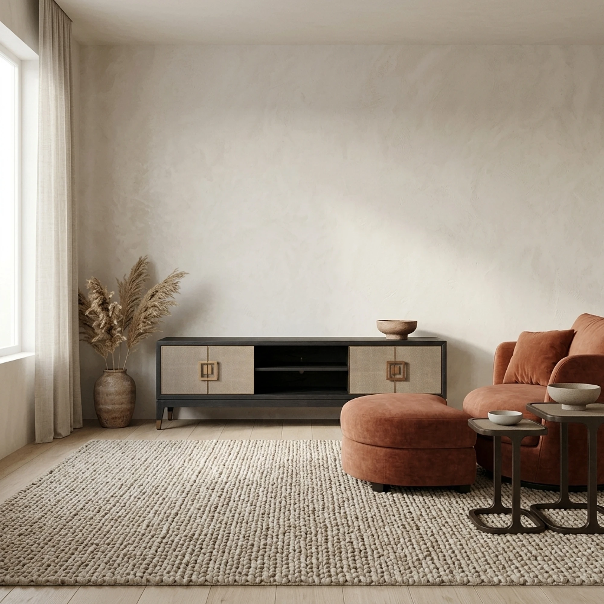 TV-meubel Bloomville brass shagreen