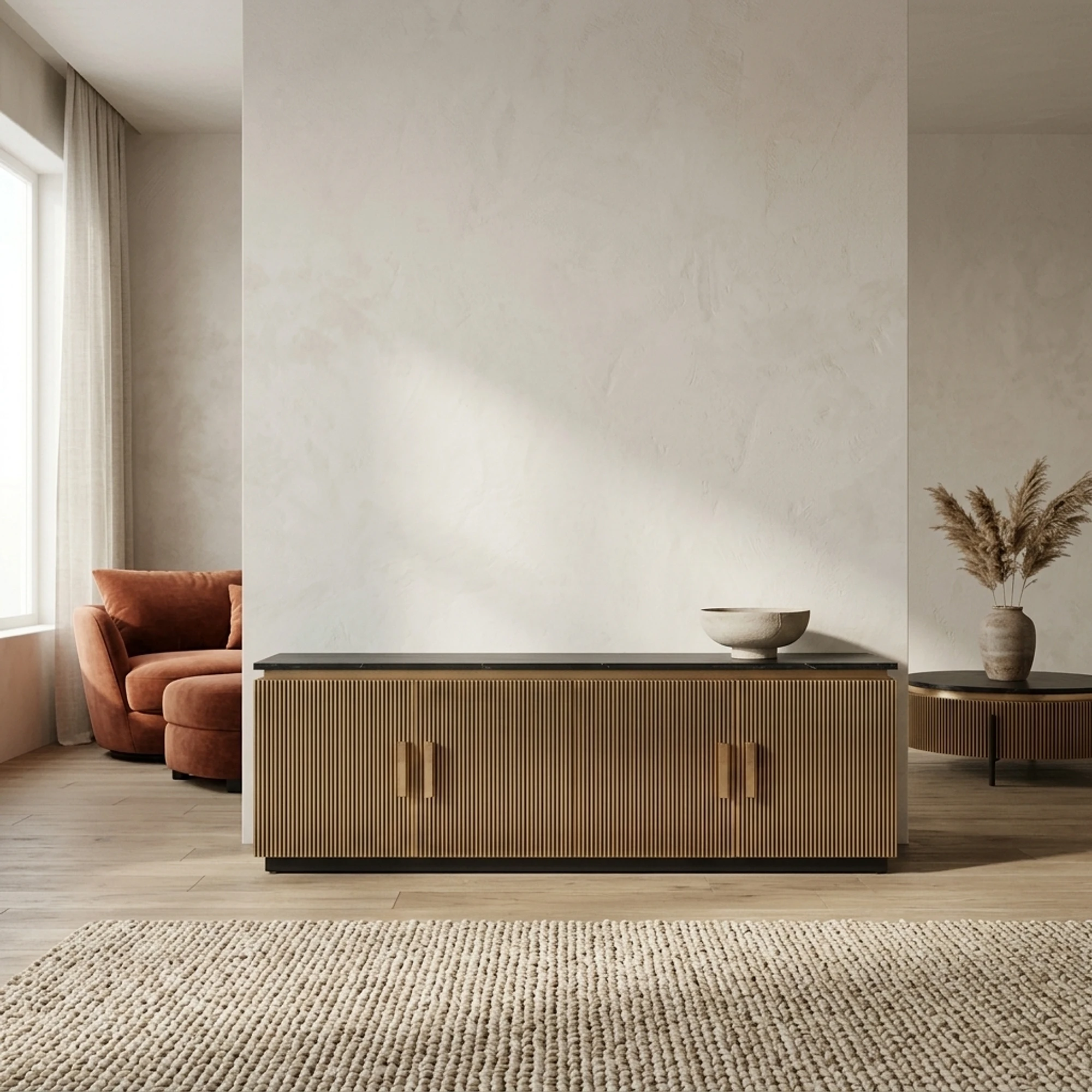 TV unit Ironville gold - Richmond Interiors