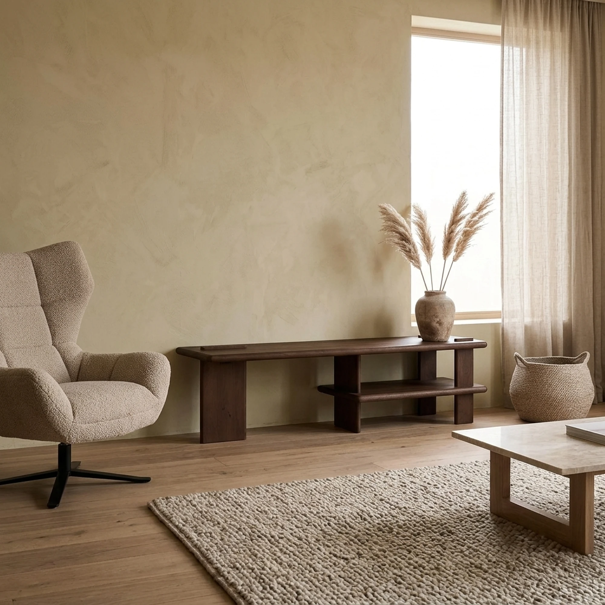 TV Unit Lina Mango Wood Brown 160 cm - Starfurn