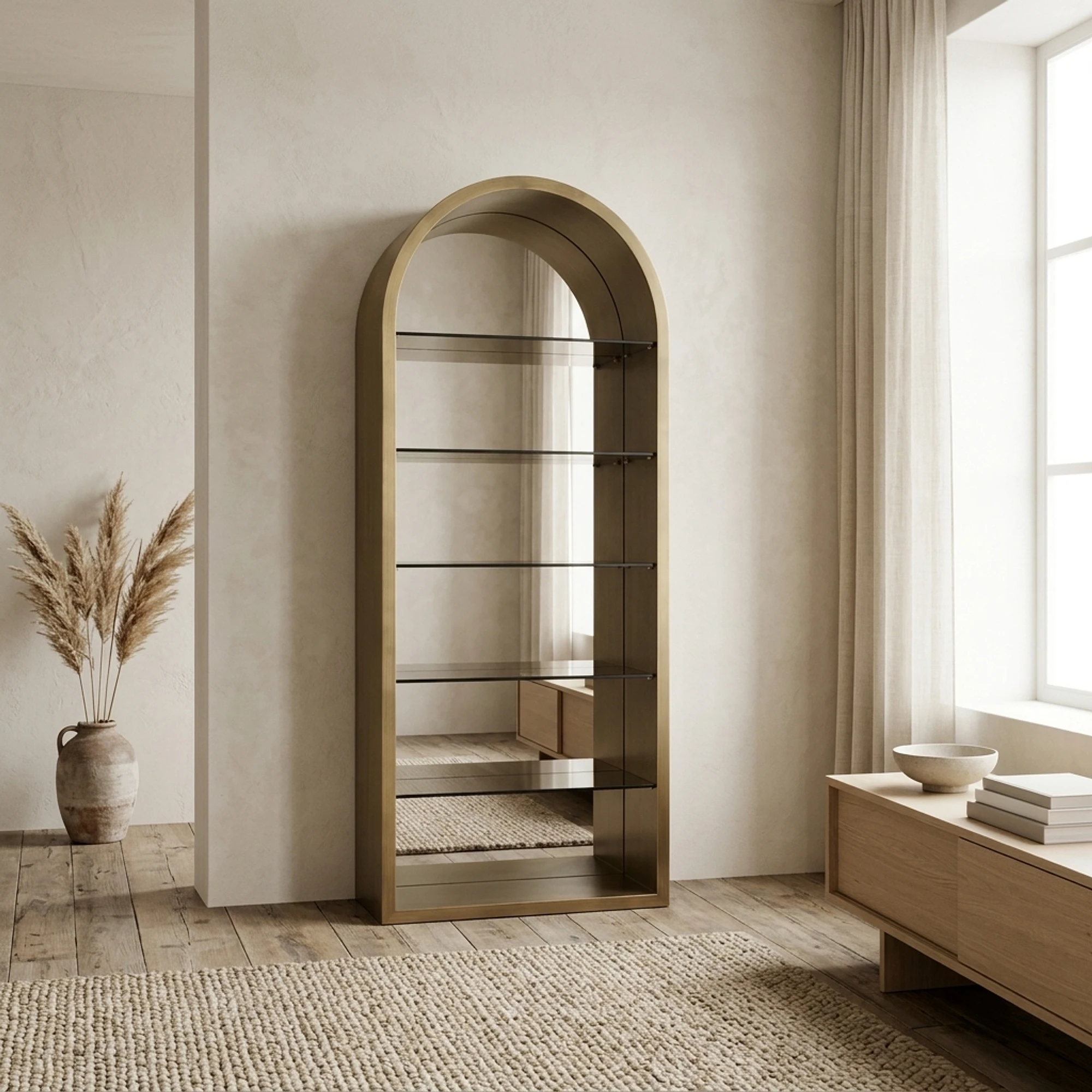 Vitrine Bowic brushed gold - Richmond Interiors