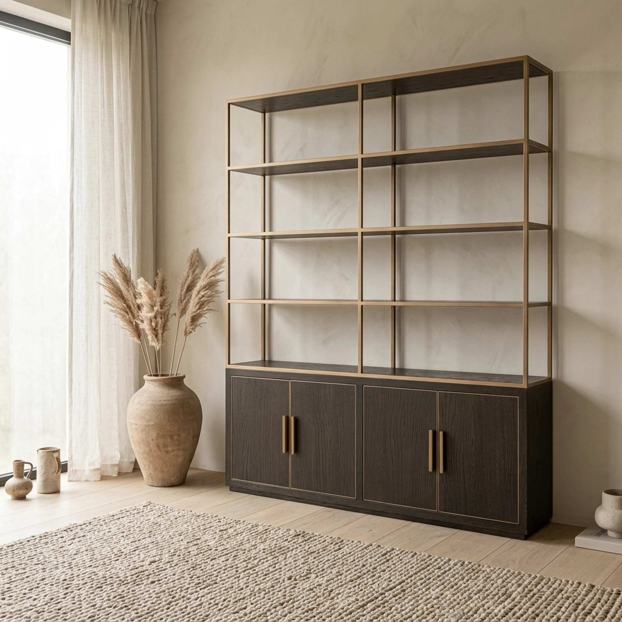 Vitrine Carter brown large 4-doors - Richmond Interiors