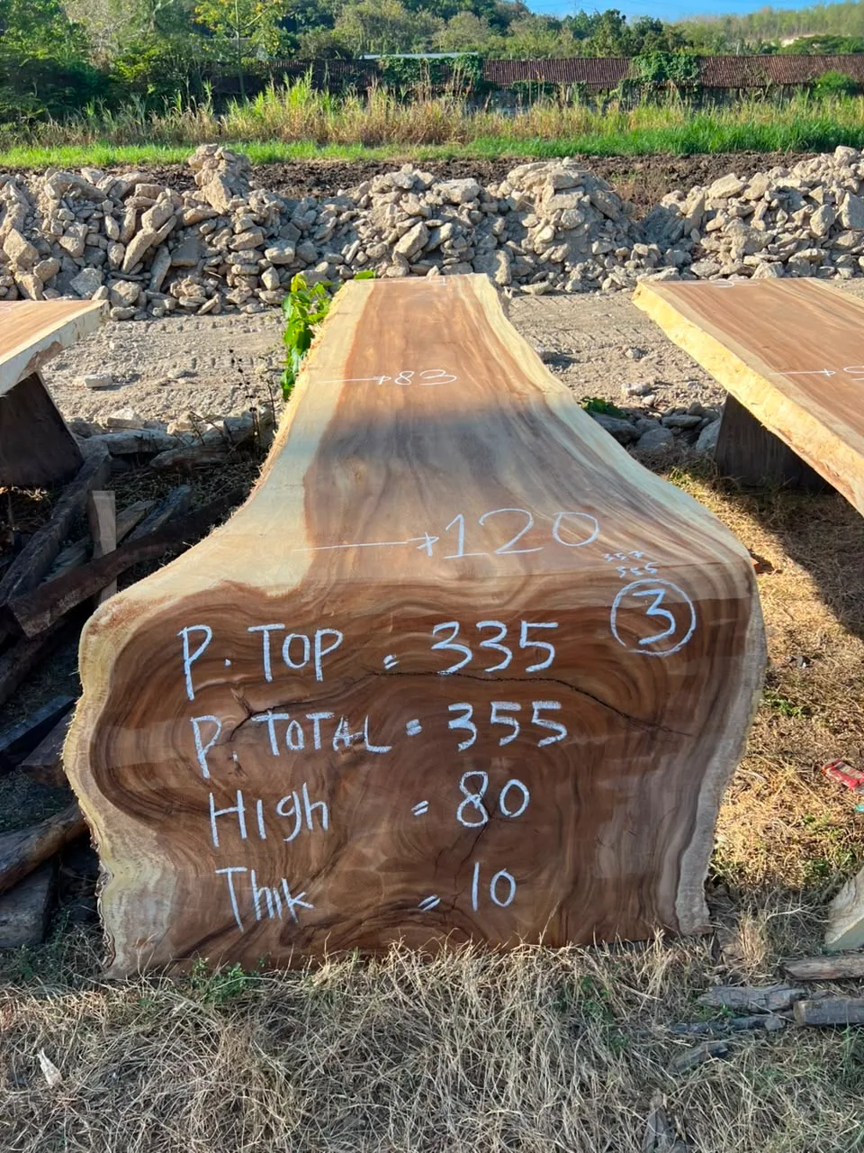 Waterfall tree trunk table suar wood | 335 cm - World of Brosi