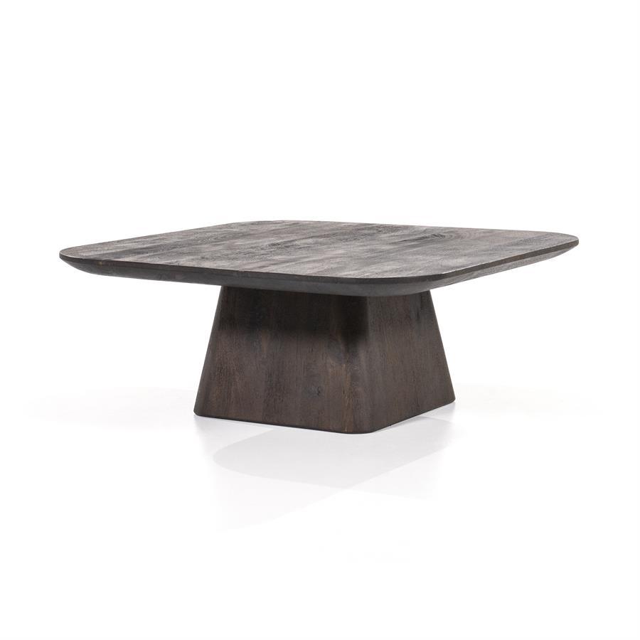 Coffee Table Aron square 80x80 - brown - Eleonora