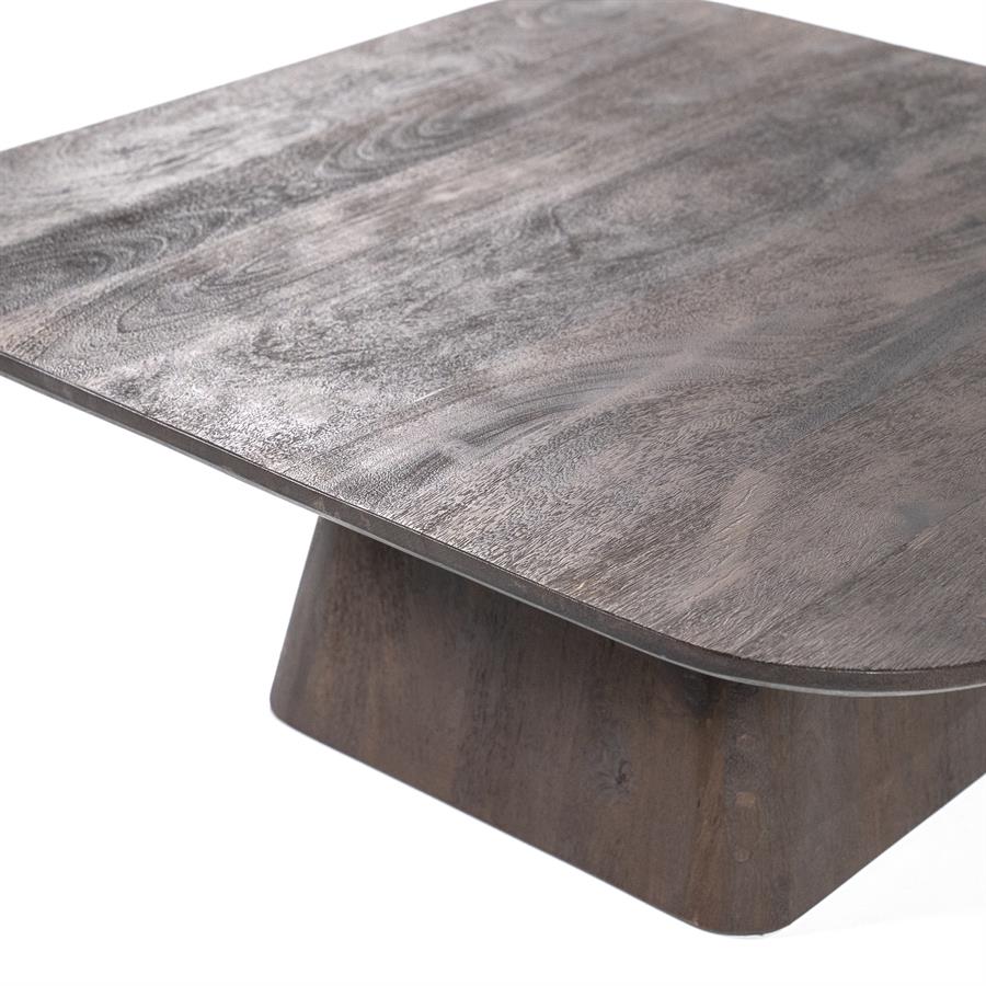 Coffee Table Aron square 80x80 - brown - Eleonora