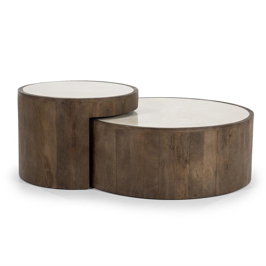 Coffee table set Hazel Mango Wood - Eleonora