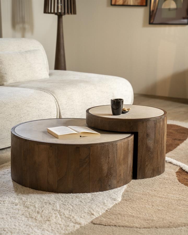 Coffee table set Hazel Mango Wood - Eleonora