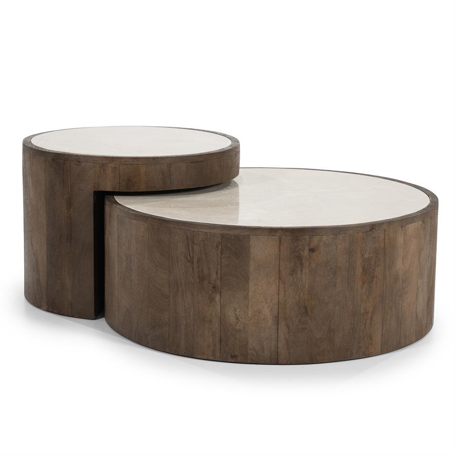 Coffee table set Hazel Mango Wood - Eleonora
