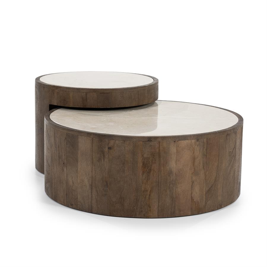 Coffee table set Hazel Mango Wood - Eleonora