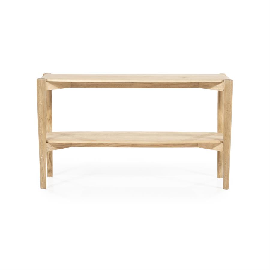 Sideboard Selbu Eichenholz auf weißem Hintergrund, frontal aufgenommen - Eleonora