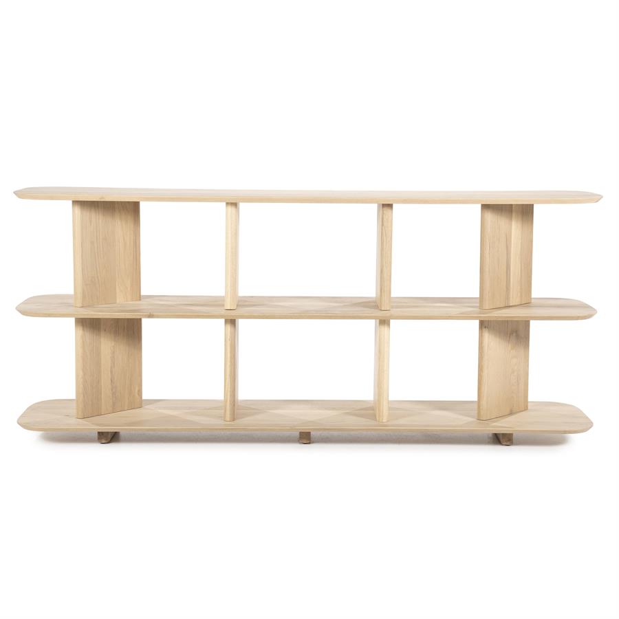 Sideboard Ty Natur Eichenholz, von vorne auf weißem Hintergrund fotografiert - Eleonora