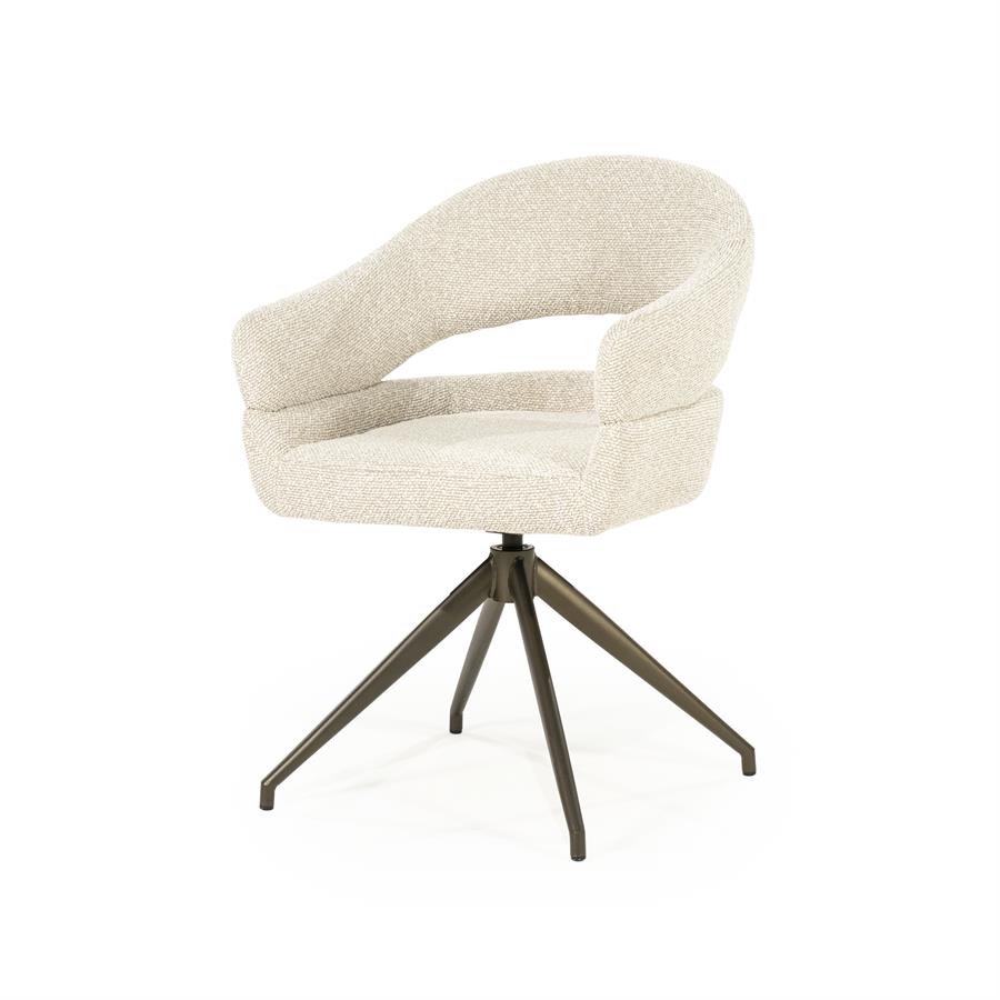 Hailey Eira Chair (Fabric, Beige) - Eleonora