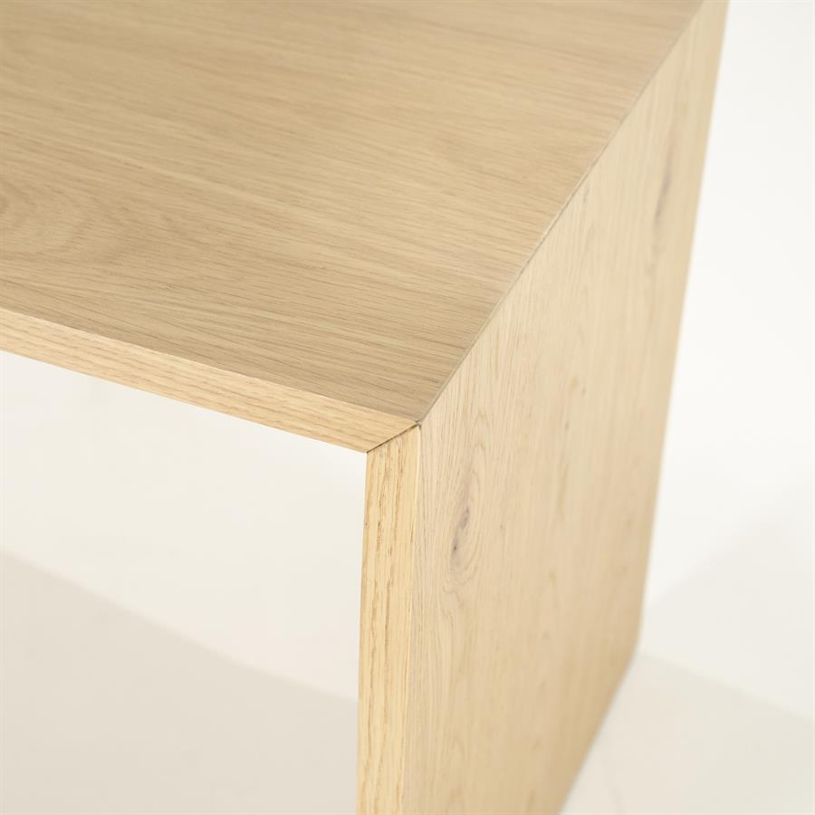 Detail des Couchtisch-Sets Flo, Nahaufnahme der Eckverbindung auf weißem Hintergrund - Eleonora