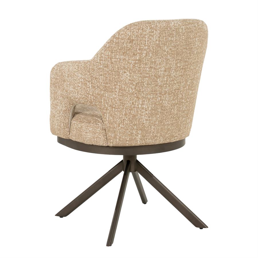 Dining chair Amelie Punto (Fabric, Taupe) - Eleonora