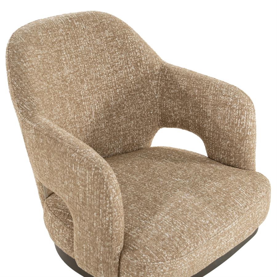 Dining chair Amelie Punto (Fabric, Taupe) - Eleonora