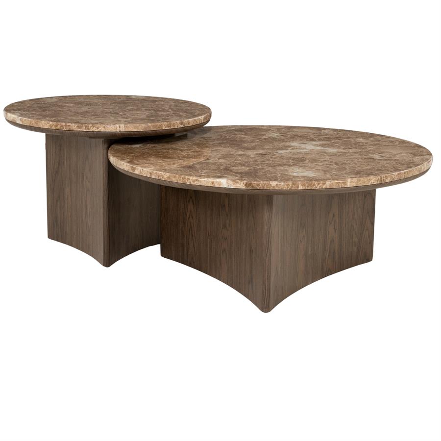 Salontafel Okke walnoot marmer - Eleonora
