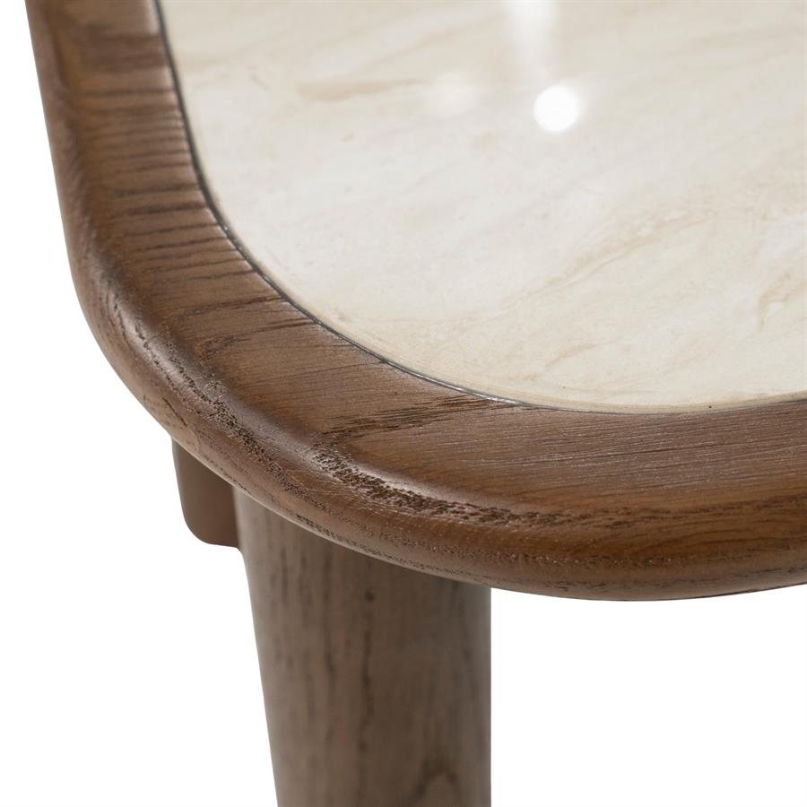 Gabi Oak Veneer Side Table - Eleonora