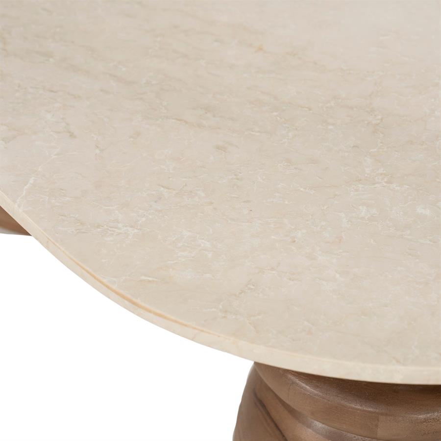 Salontafel Pippa mangohout en marmer - Eleonora