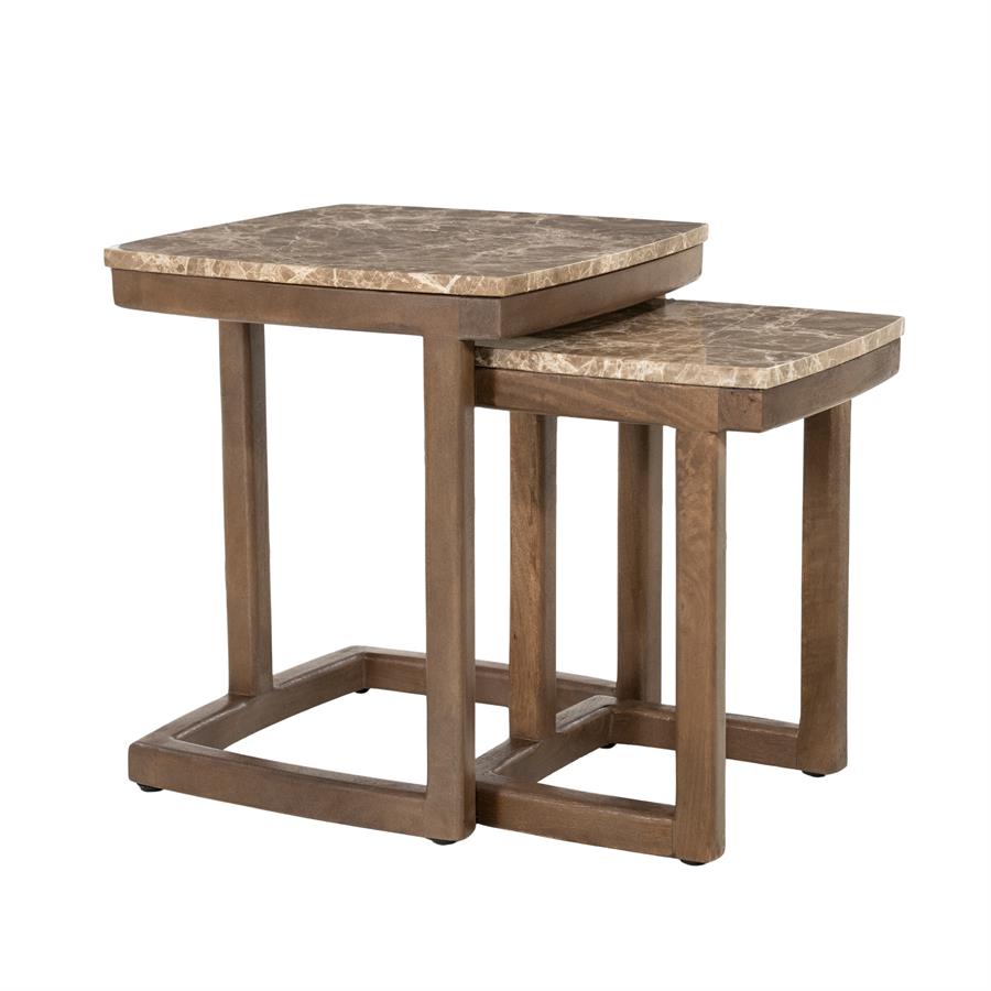 Nordin Marble Side Table Set - Eleonora
