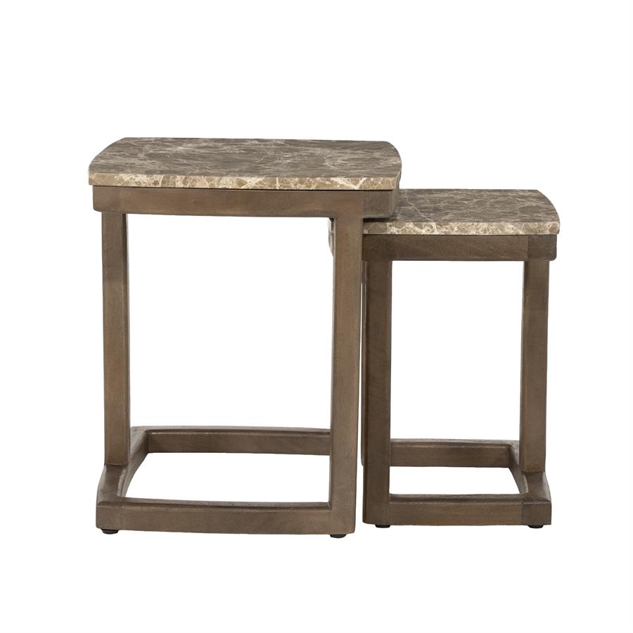 Nordin Marble Side Table Set - Eleonora