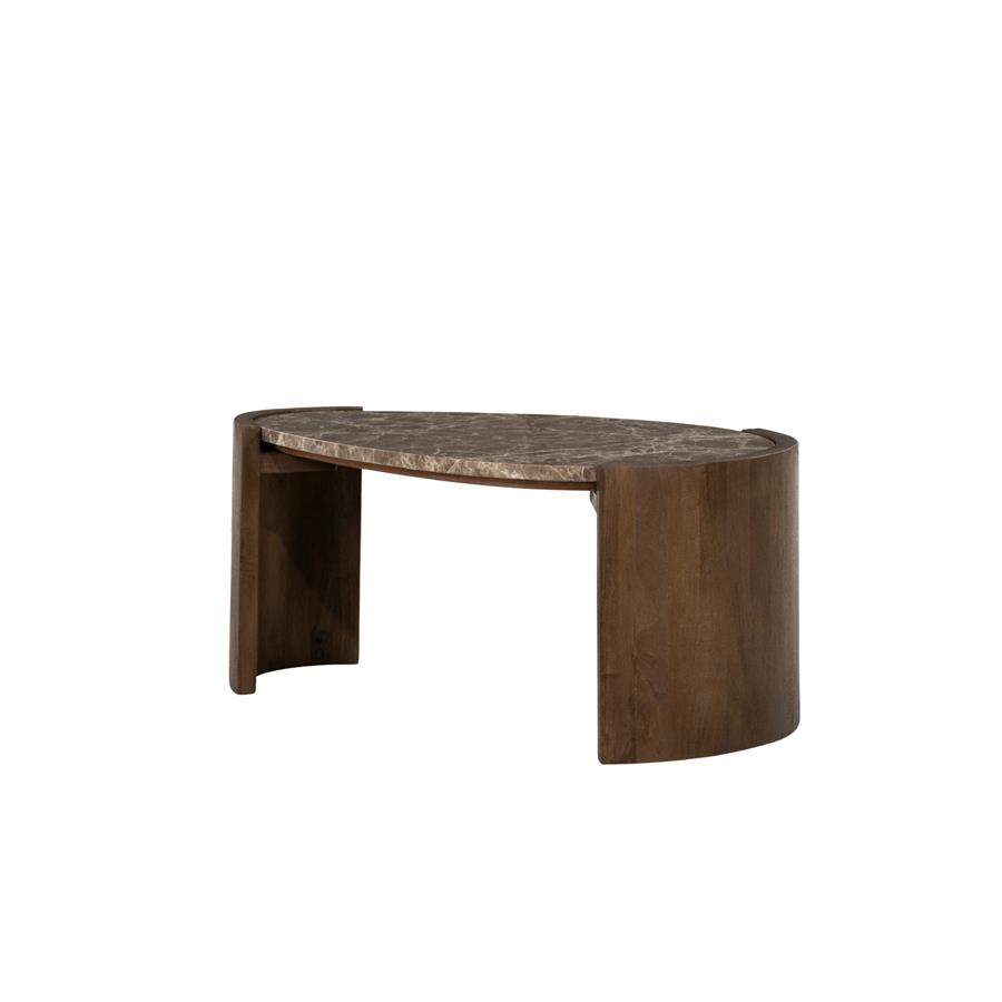 Niklas Coffee Table Mango Wood and Marble - Eleonora