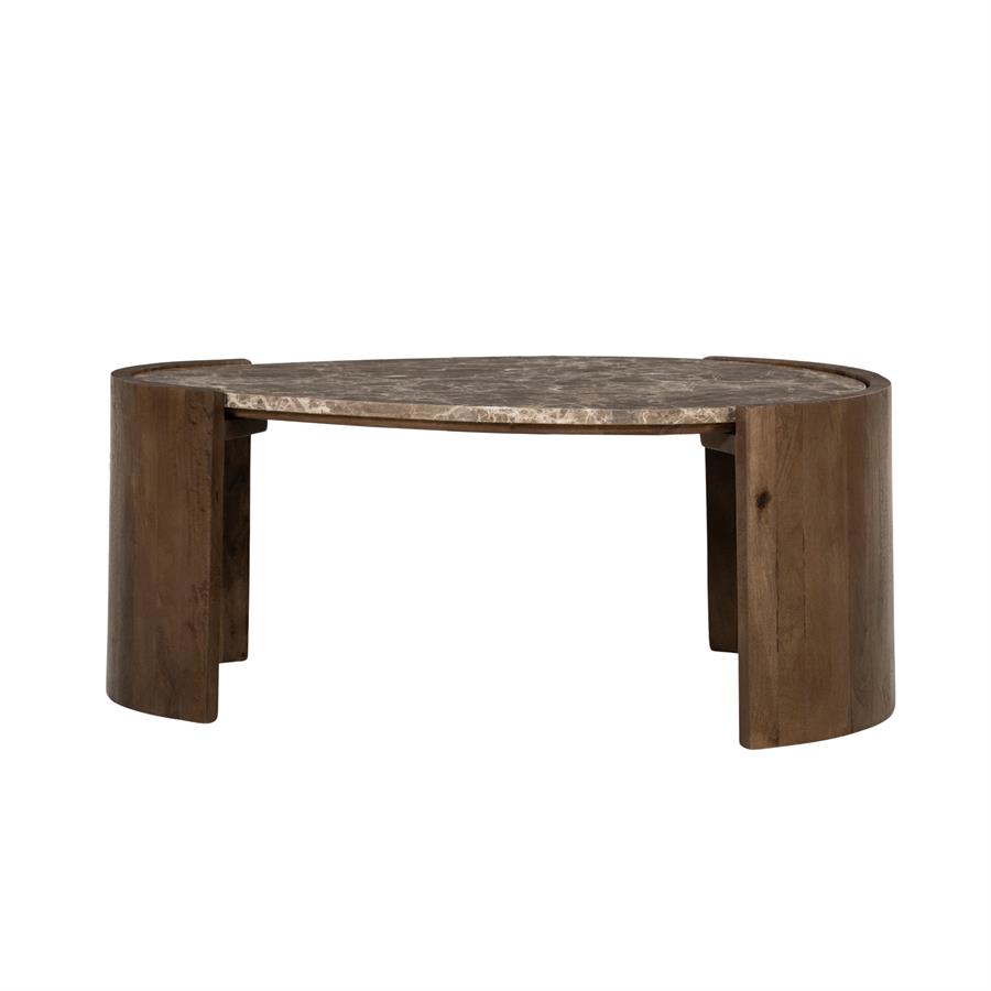 Niklas Coffee Table Mango Wood and Marble - Eleonora