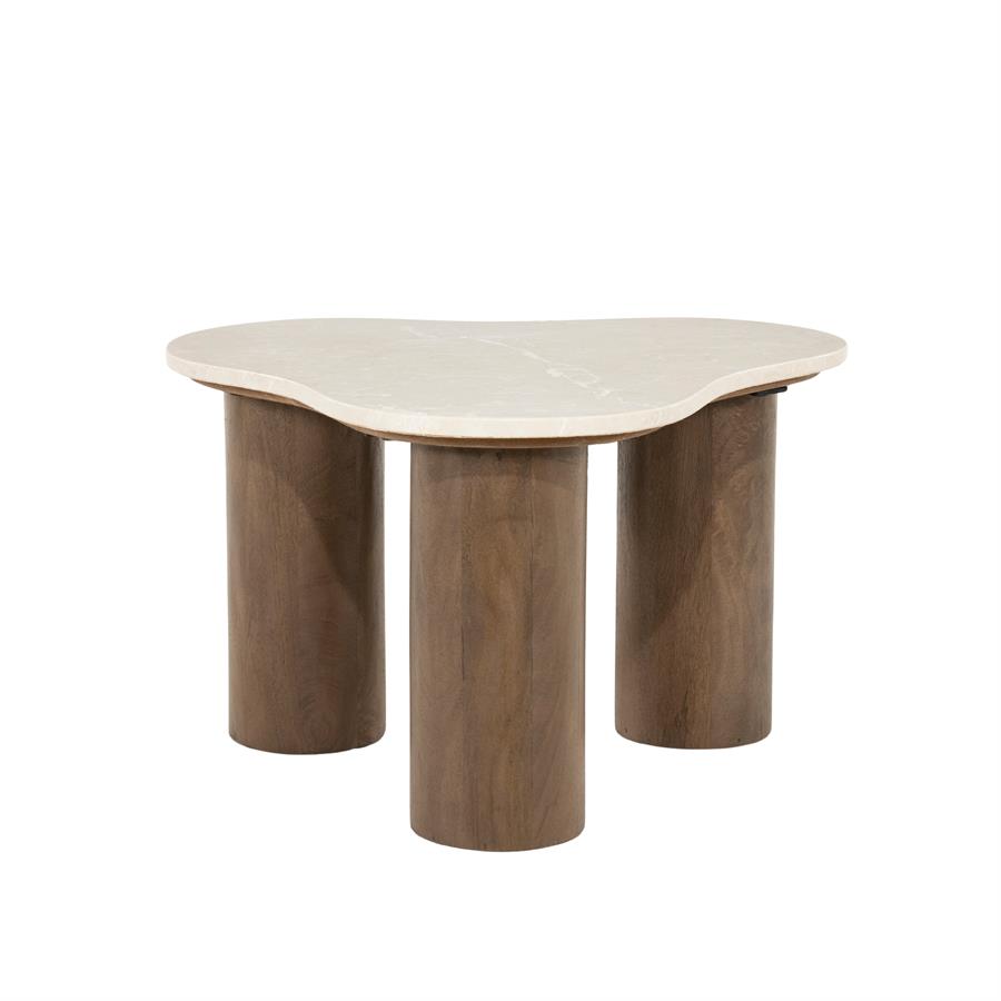 Kengi Side Table Mango Wood Marble - Eleonora